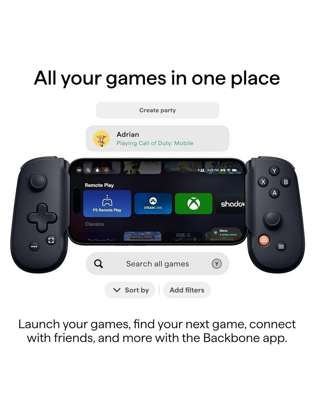 Backbone One Mobile Gaming Controller for iPhone (Lightning) BB-01
